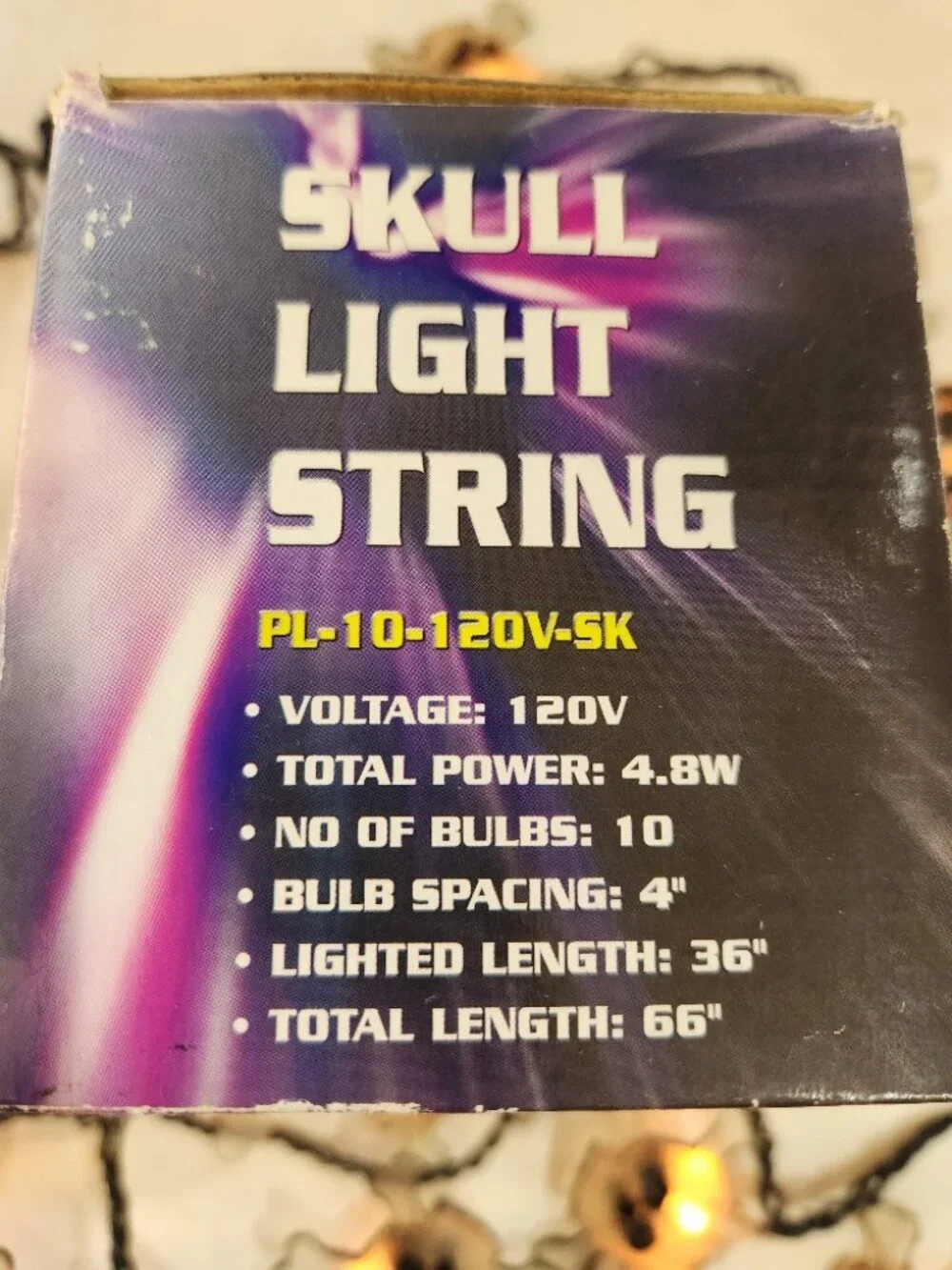 Halloween Skull Light String Set of 20 Skulls